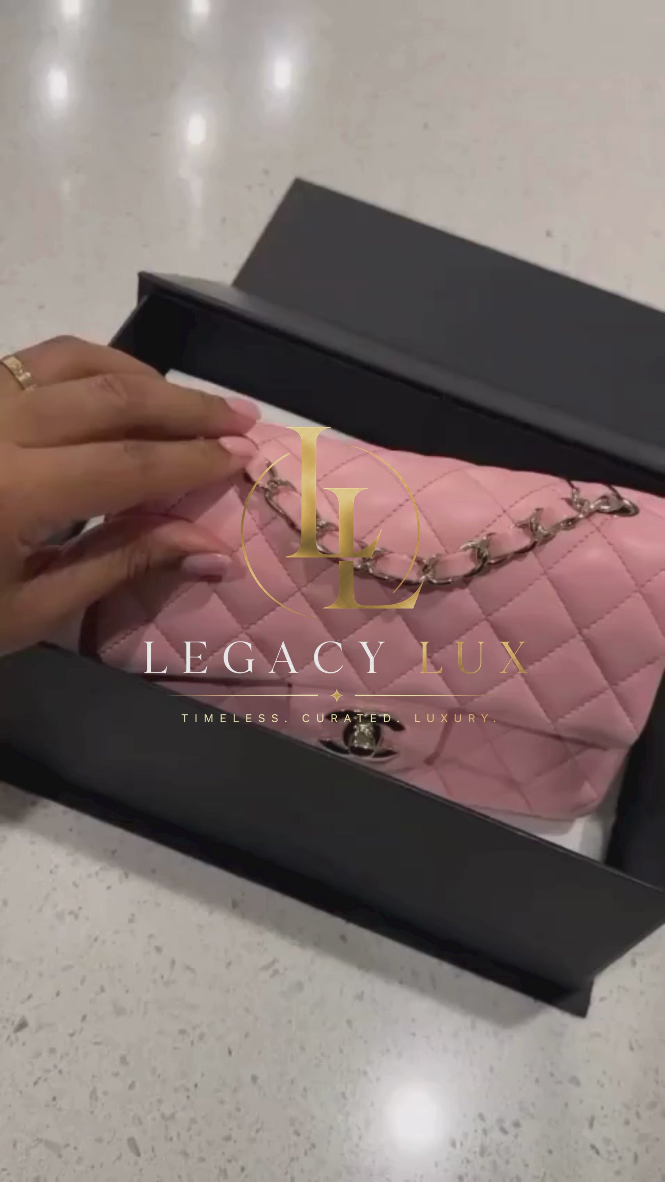 Pink Leather Shoulder Bag